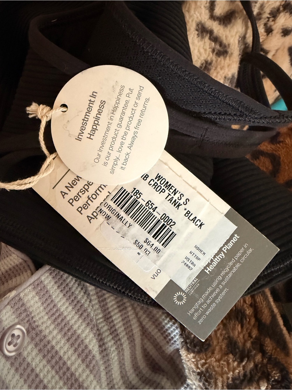 Vuori Black Ribbed Crossback Women’s Tank Top NMT - Picture 8 of 8